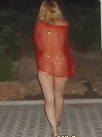 My mature partner reveals herself - a hint of outdoor exposure