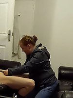 Making a Clay Impression of his Cock
